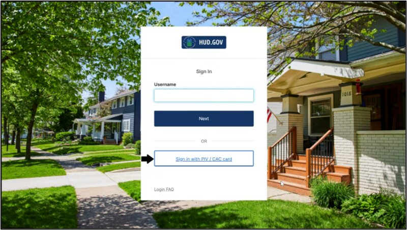 Okta sign-in page with Sign in with PIV / CAC card link highlighted