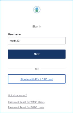 HUD Secure Systems Sign In page