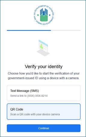 QR Code option selected