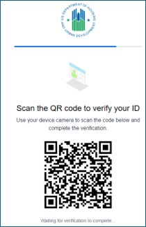 Scan the QR code to verify your ID screen