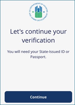 Let's continue your verification screen via text message