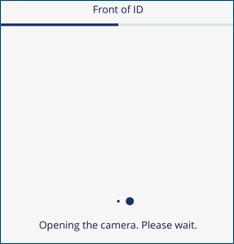 Camera opened for driver's license capture