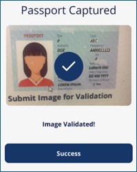 Passport image validated
